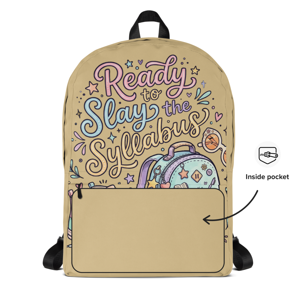 Ready to Slay the Syllabus — Backpack thumbnail 4
