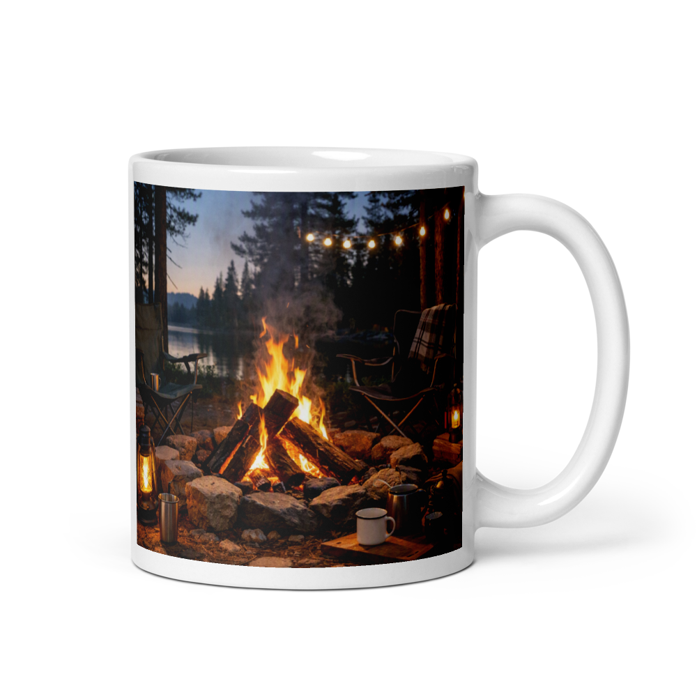 🏕️ The Cozy Campfire – Glossy Mug thumbnail 2