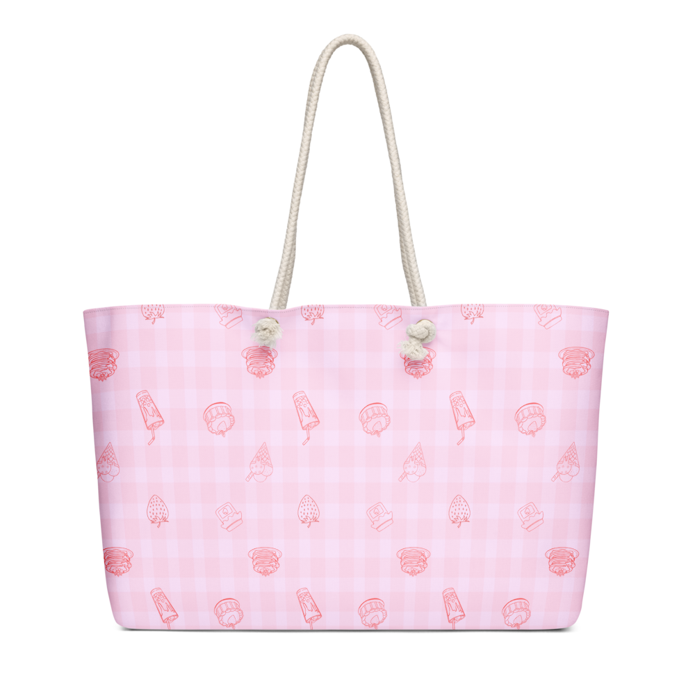 Pink Strawberry Pattern Weekender Bag  thumbnail 4