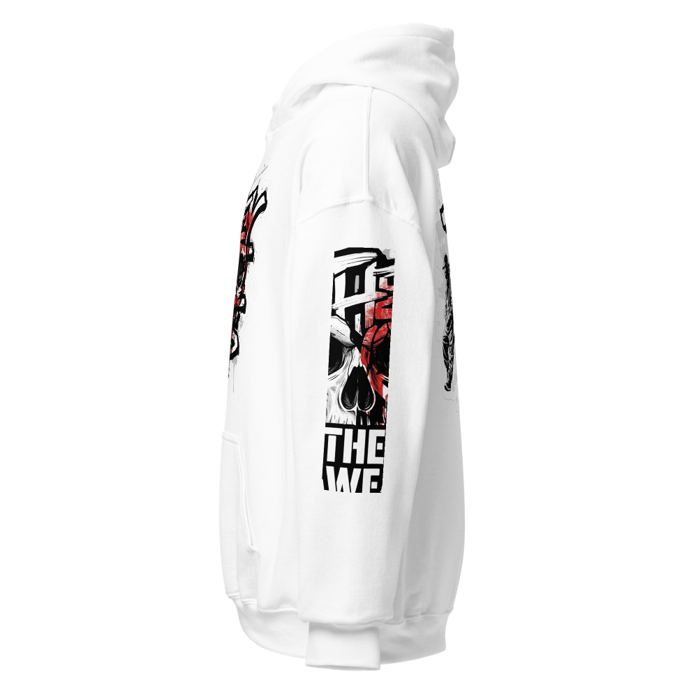 Unisex hoodie branded white hoodie  thumbnail 4