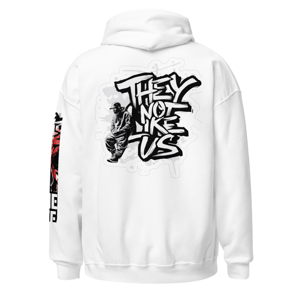 Unisex hoodie branded white hoodie  thumbnail 3