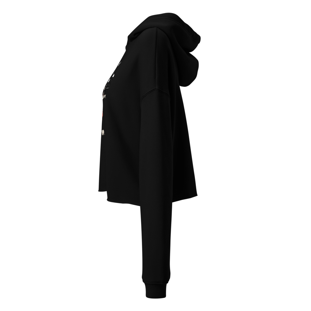 Stay cozy and stylish with this women's cropped ho thumbnail 2