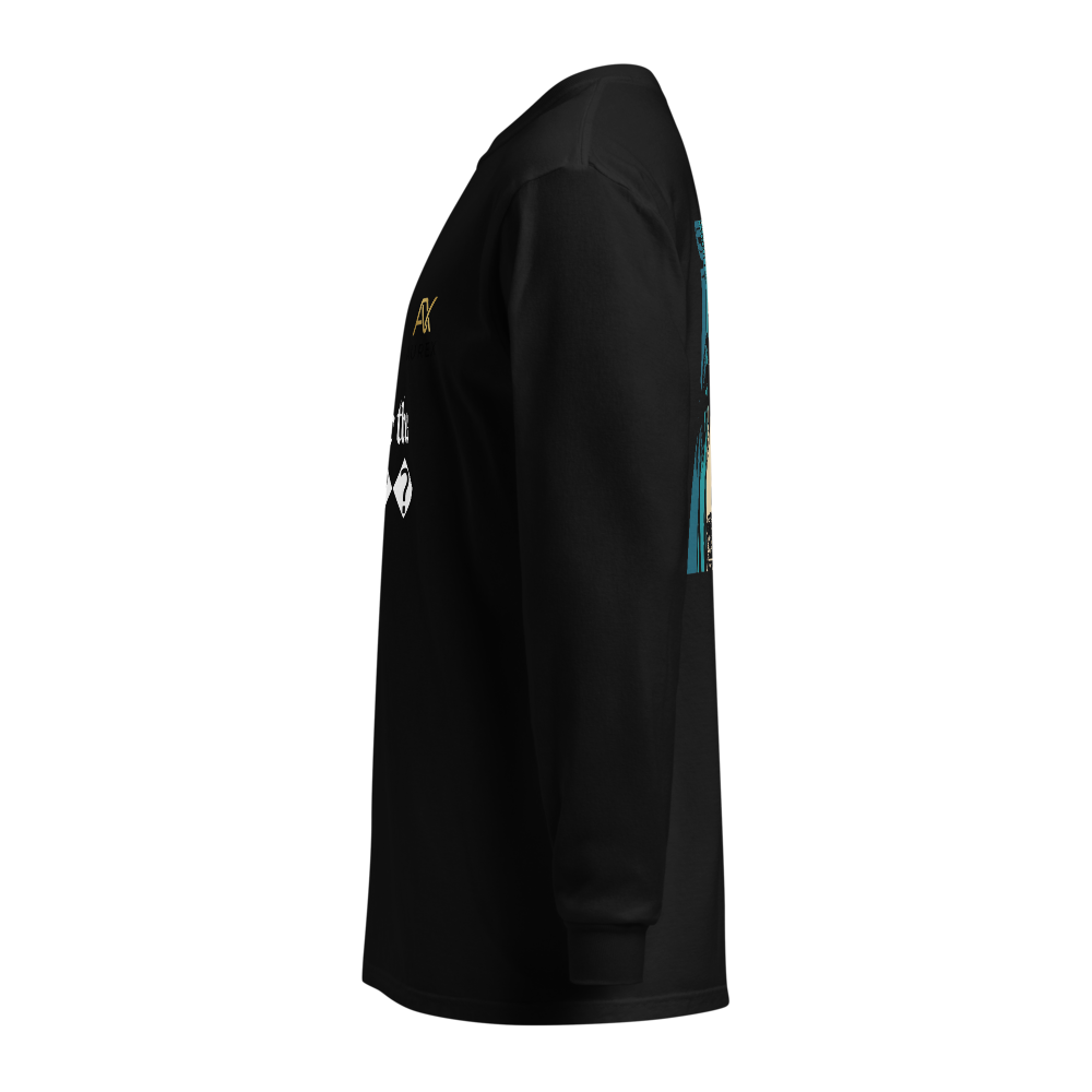 AUREX unisex long sleves black tshirt thumbnail 3