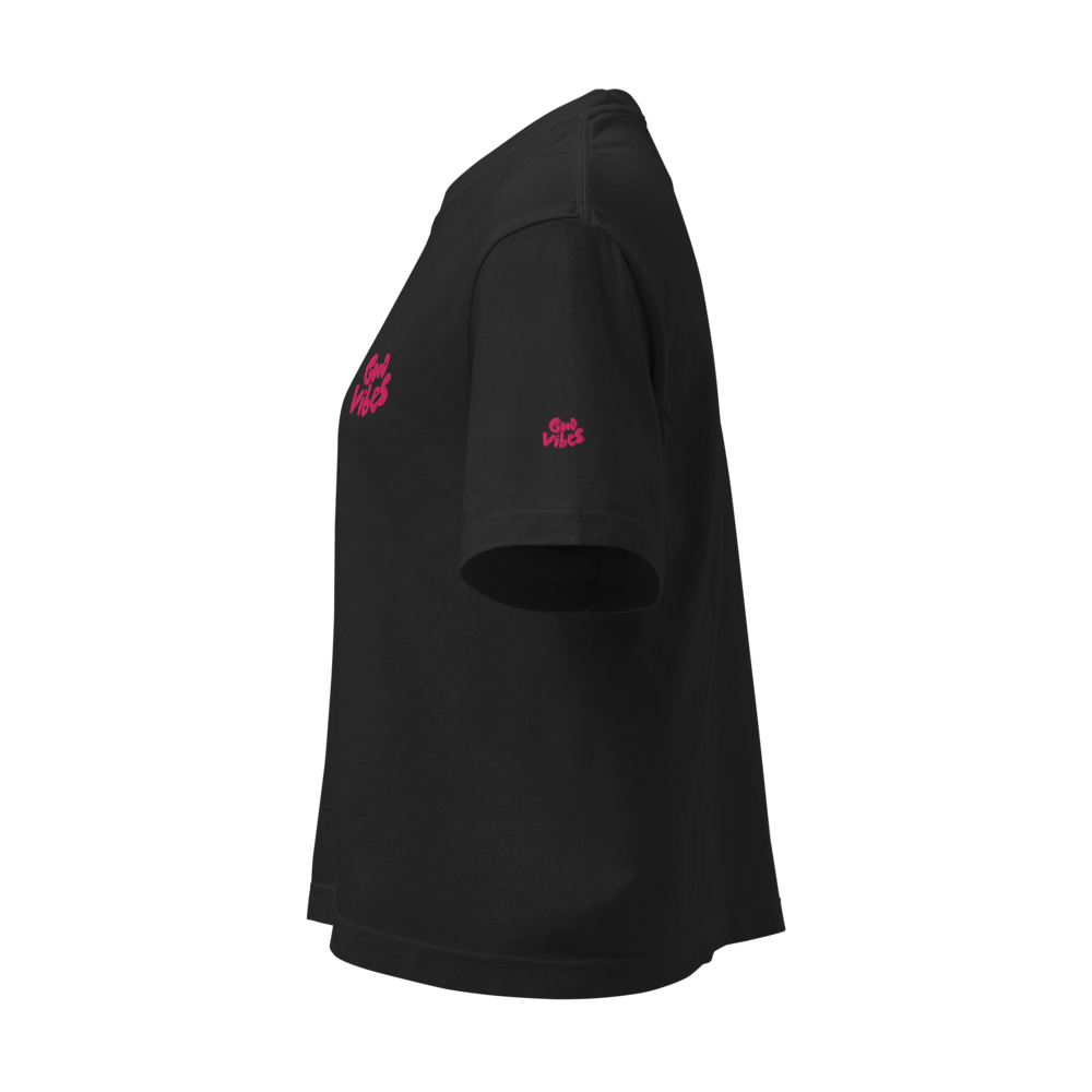 Black Comfort Colors T-Shirt – “Good Vibes”  thumbnail 3