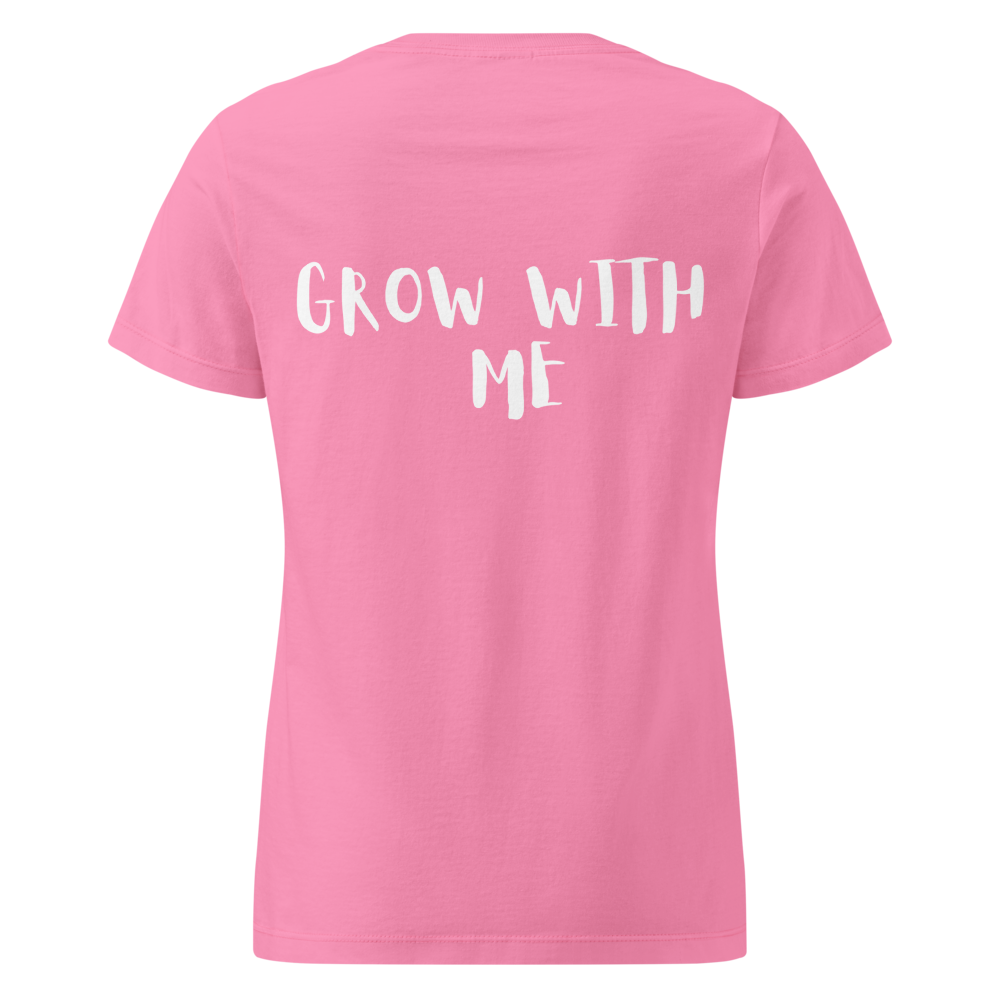 Pink “Grow With Me” Artistic Tree Embrace T-Shirt thumbnail 2
