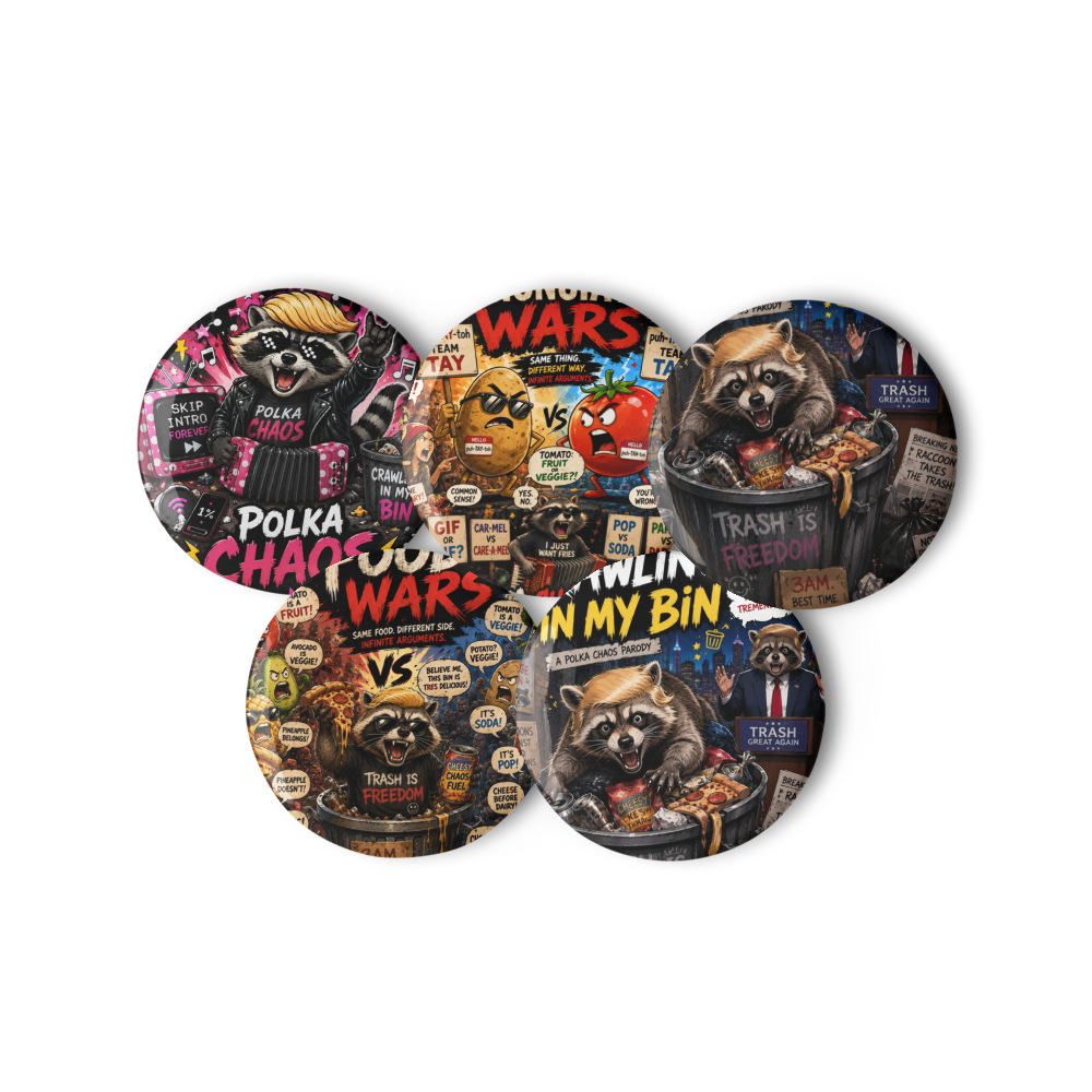 Crawling in My Bin - Raccoon Badges thumbnail 4