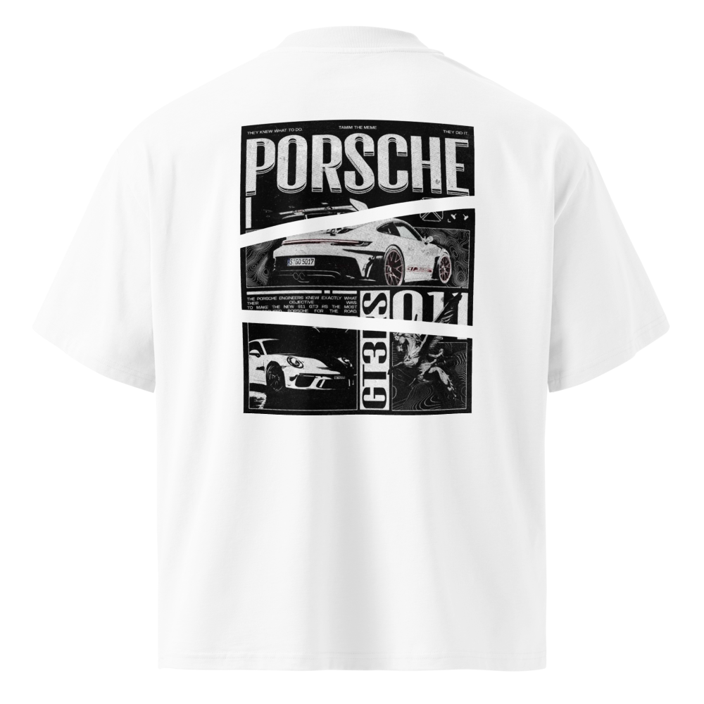Classic White Porsche Graphic Tee  thumbnail 4