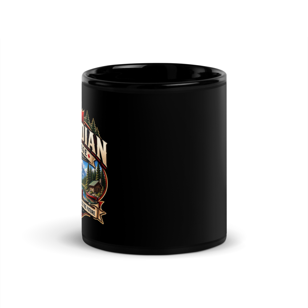 Canadian Heritage Reflection Black Coffee Mug thumbnail 3