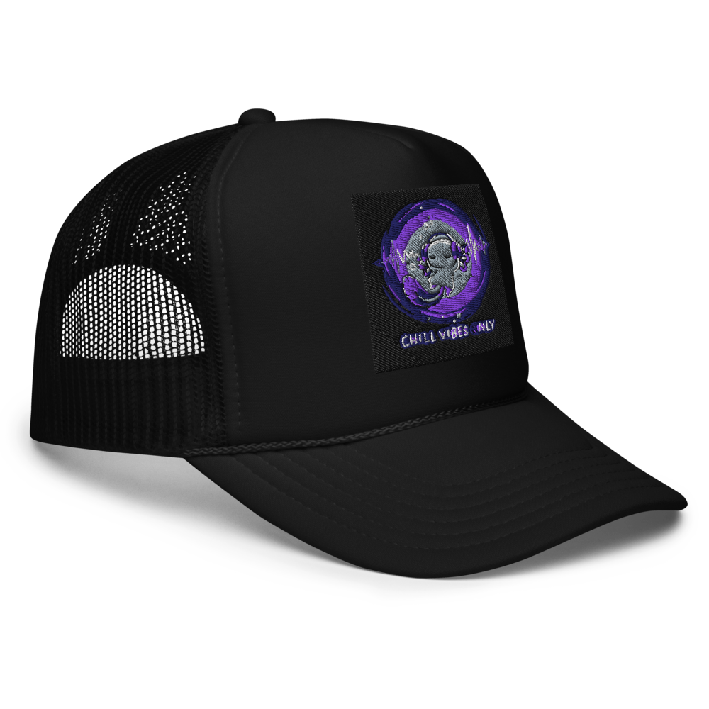 Axolotl chill hat black and purple  thumbnail 3