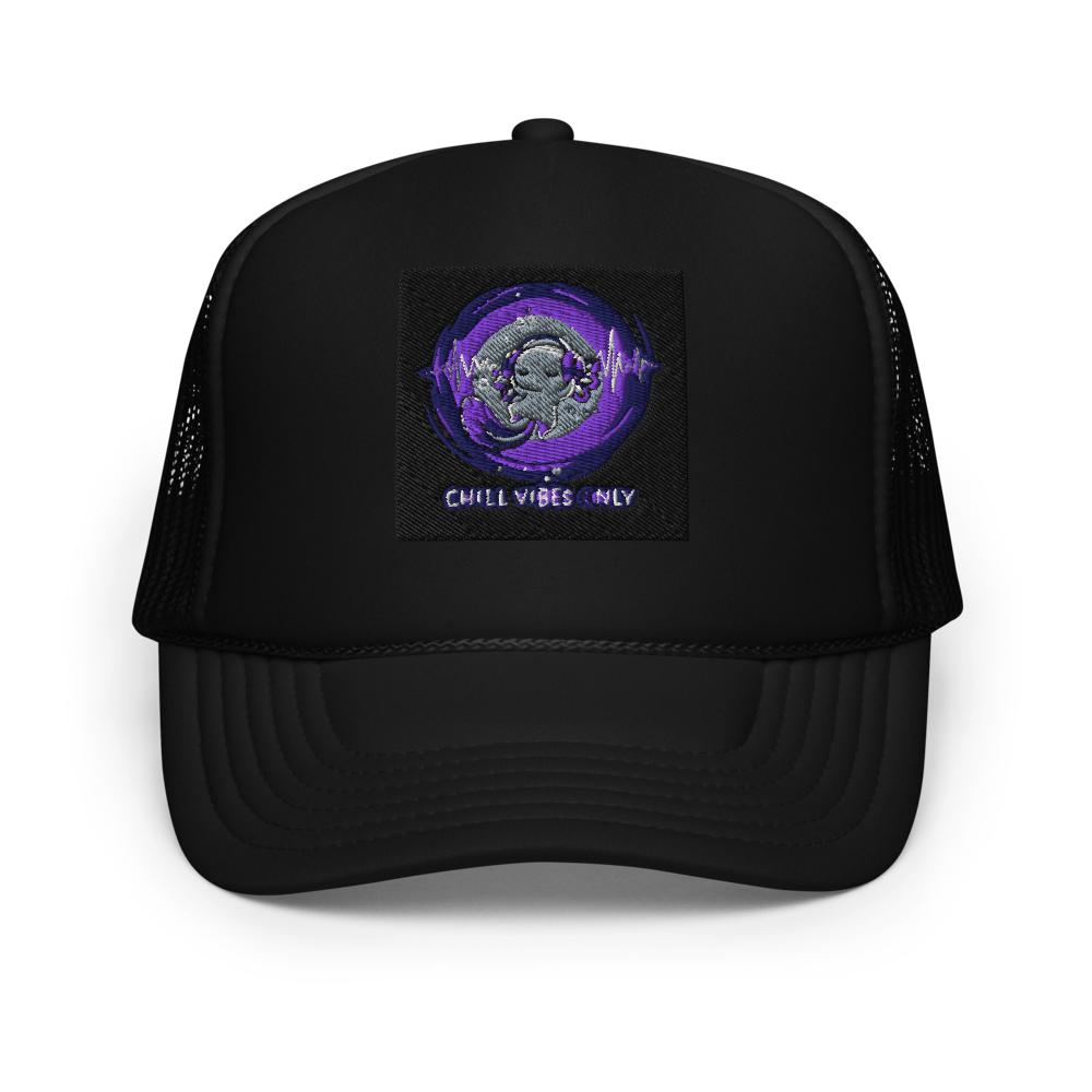 Axolotl chill hat black and purple