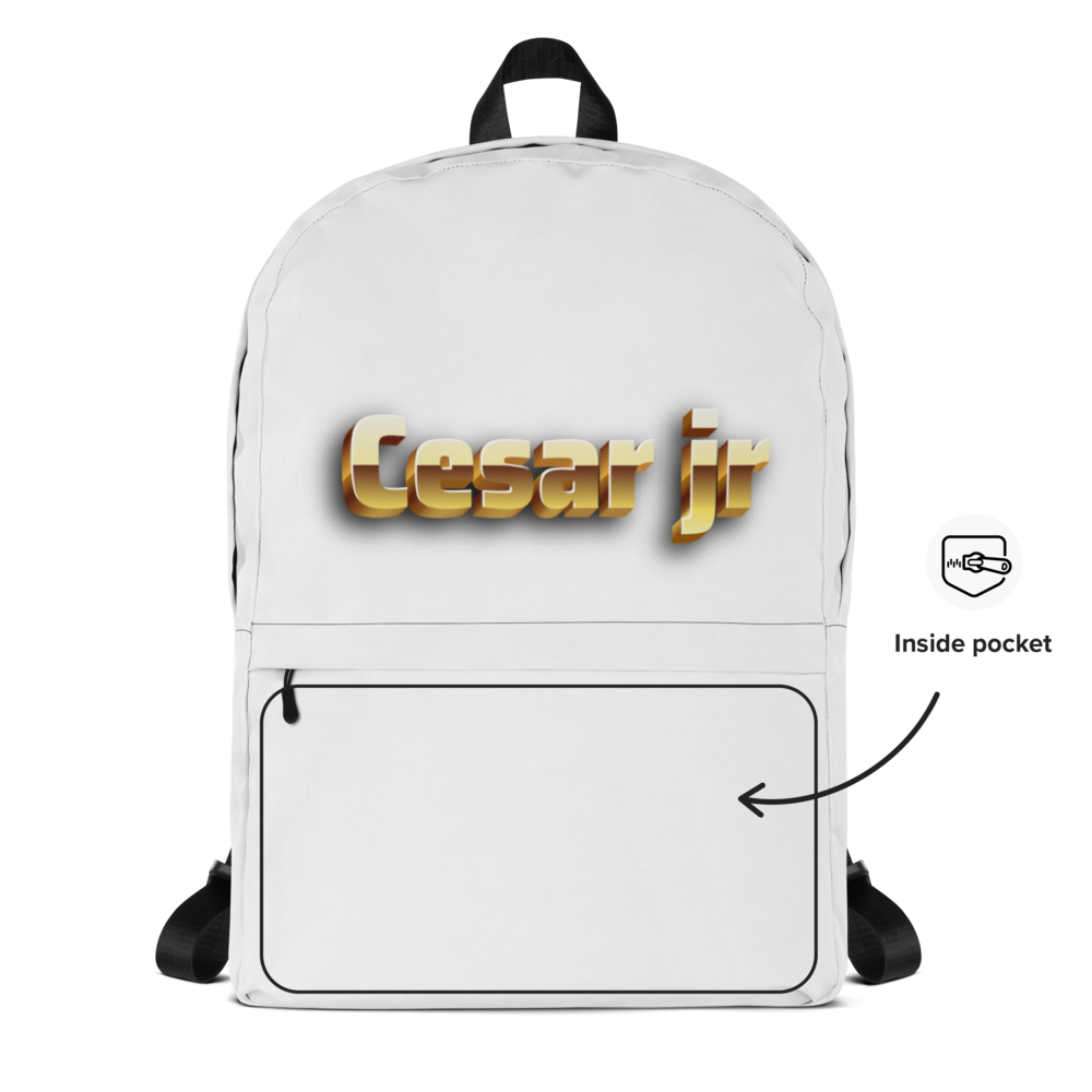 Cesar jr Gold logo backpack  thumbnail 2