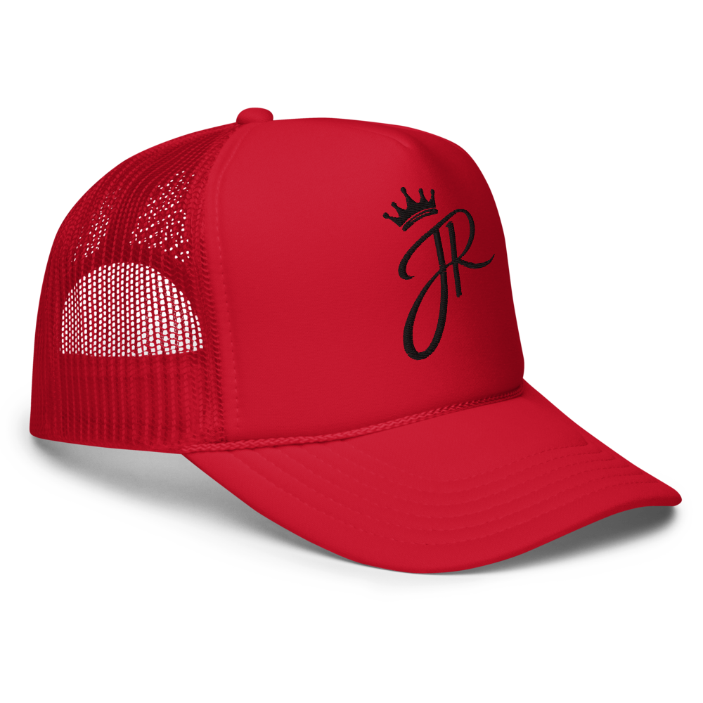 JR (crown) Foam Red Trucker Hat thumbnail 3