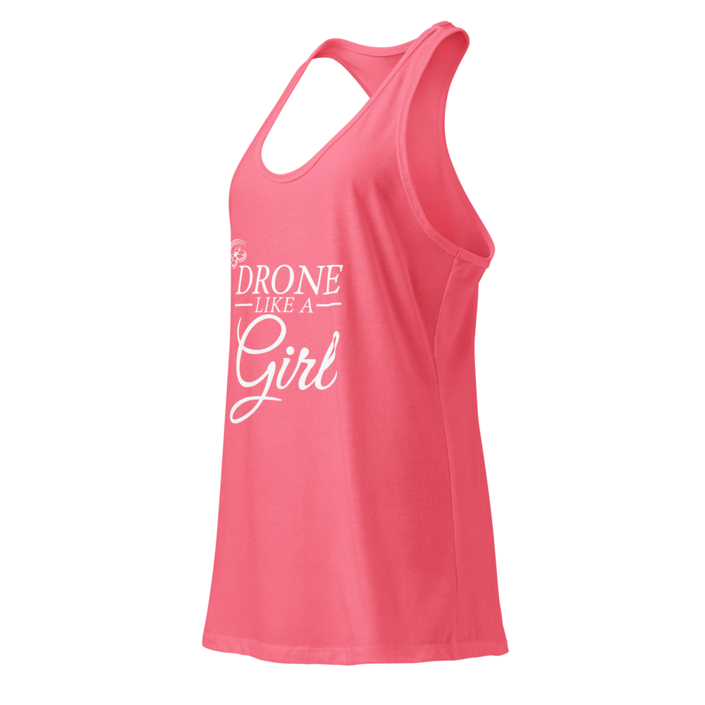 Drone Like a Girl Racer Back Pink thumbnail 3