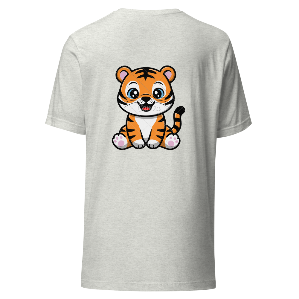 Cute tiger Cartoon T-Shirt Design thumbnail 4