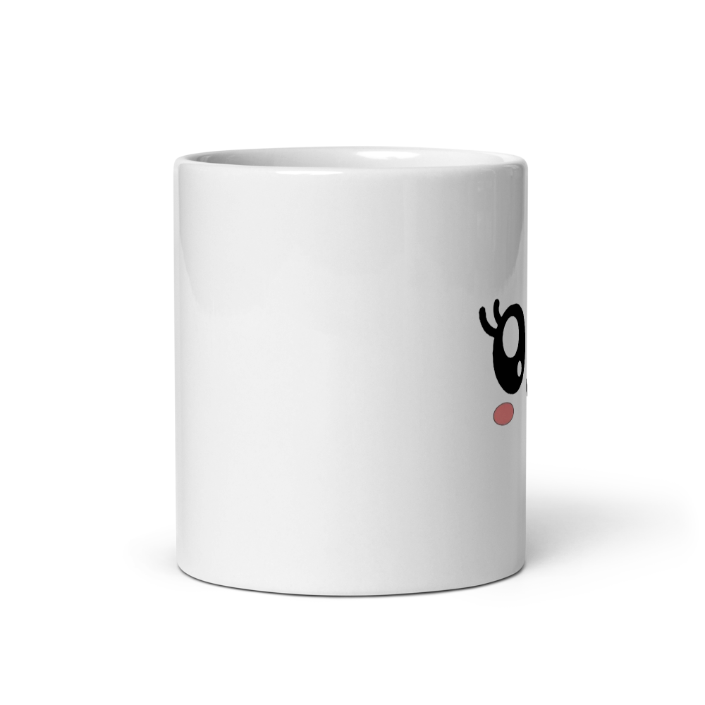 Cute Kawaii Smile White Glossy Mug thumbnail 3