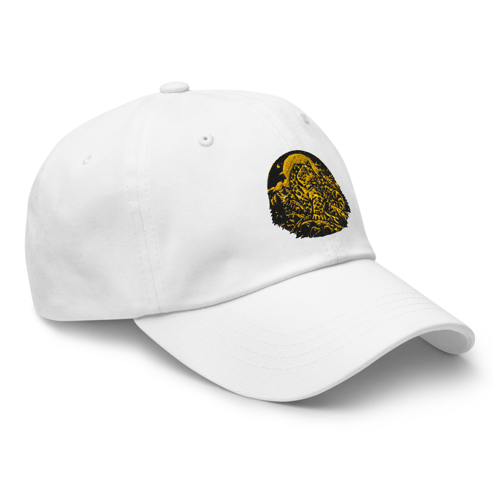 Vintage Snow Leopard Mountain Baseball Cap thumbnail 3