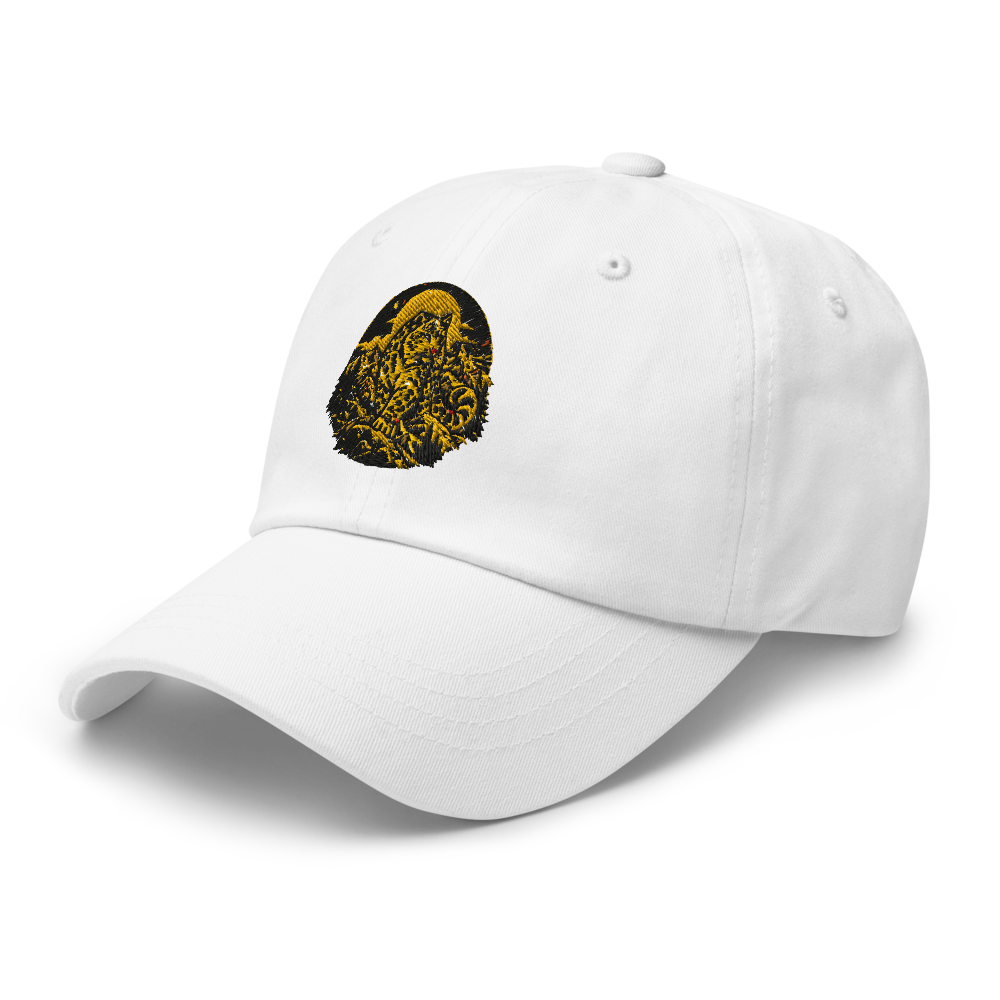 Vintage Snow Leopard Mountain Baseball Cap thumbnail 5