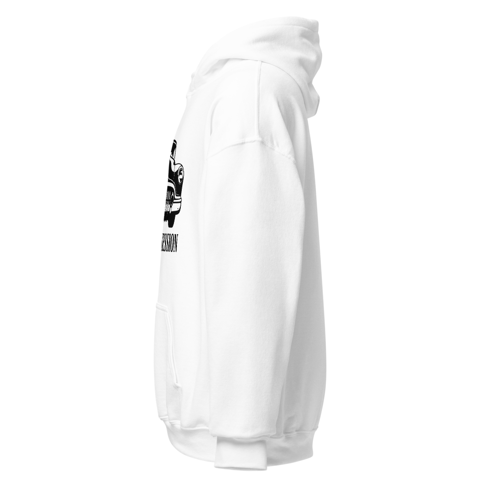 Unisex heavy blend hoodie, printed hoodie car. thumbnail 3