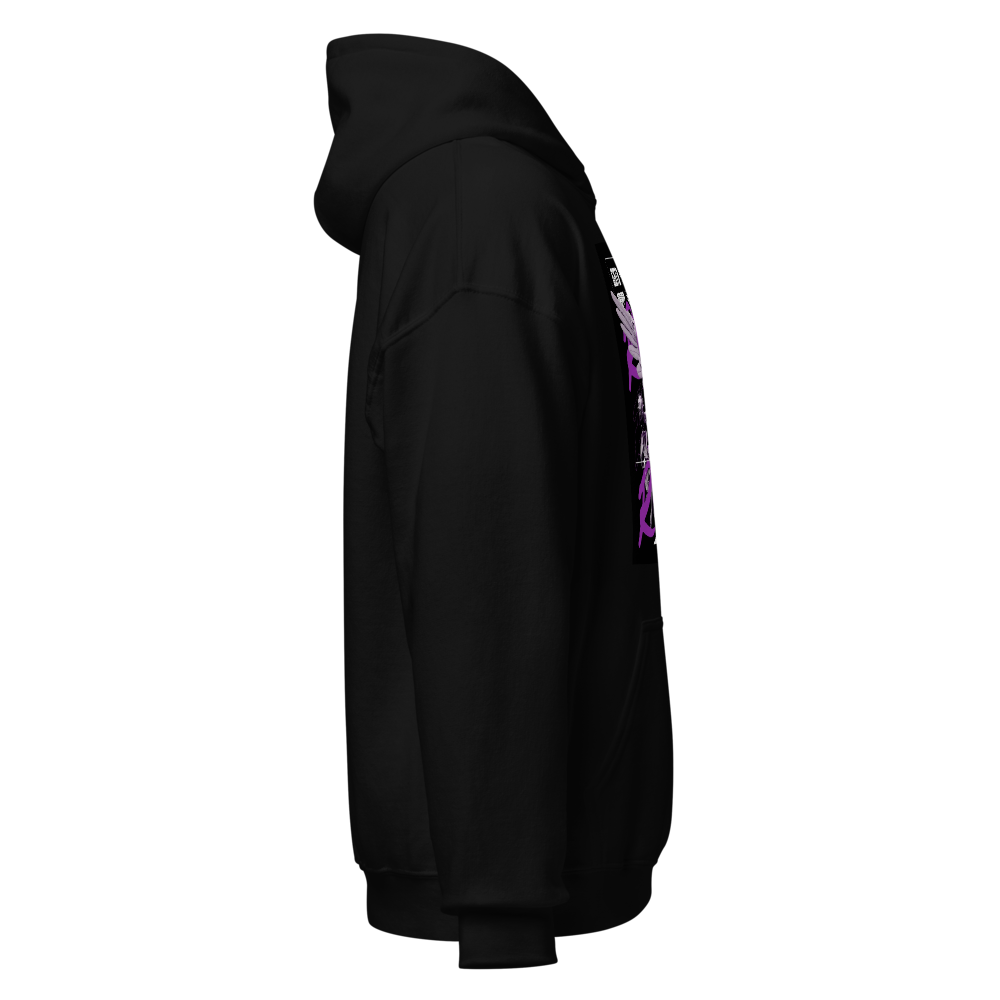 Purple Anime Graphic "Rebel" Heavy Blend Hoodie thumbnail 4