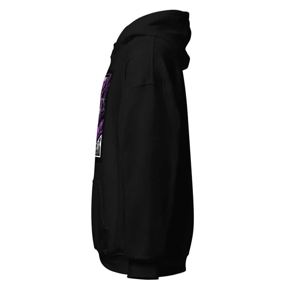 Purple Anime Graphic "Rebel" Heavy Blend Hoodie thumbnail 3