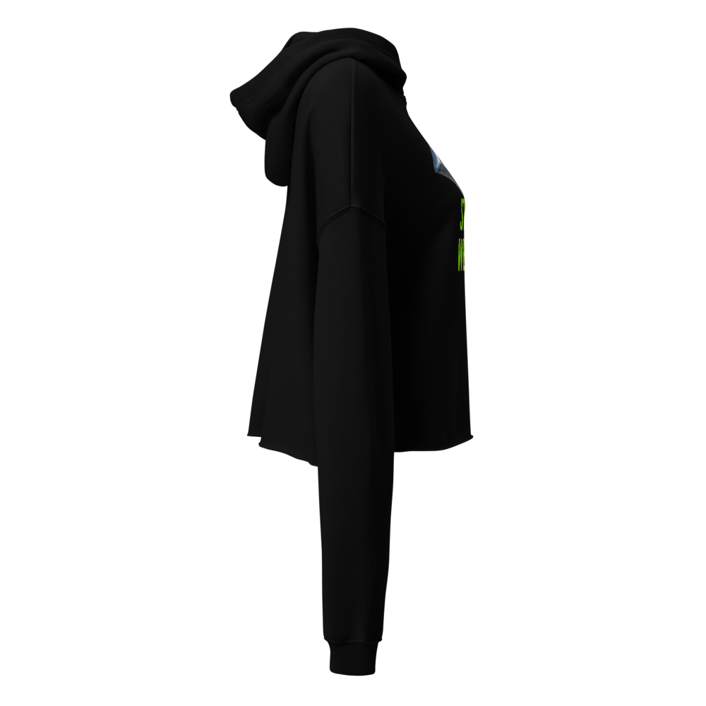 Stay weird womens cropped hoodie thumbnail 3