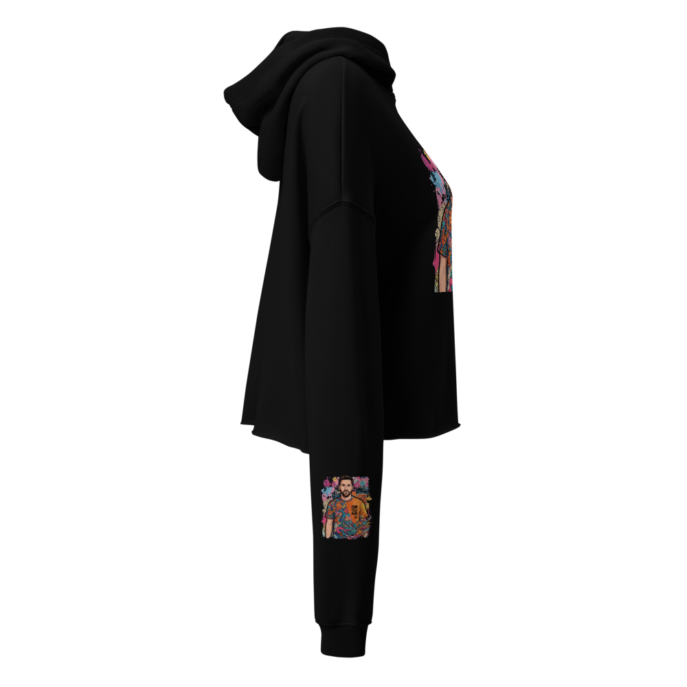 Beautiful black hoodie for women messi print thumbnail 4