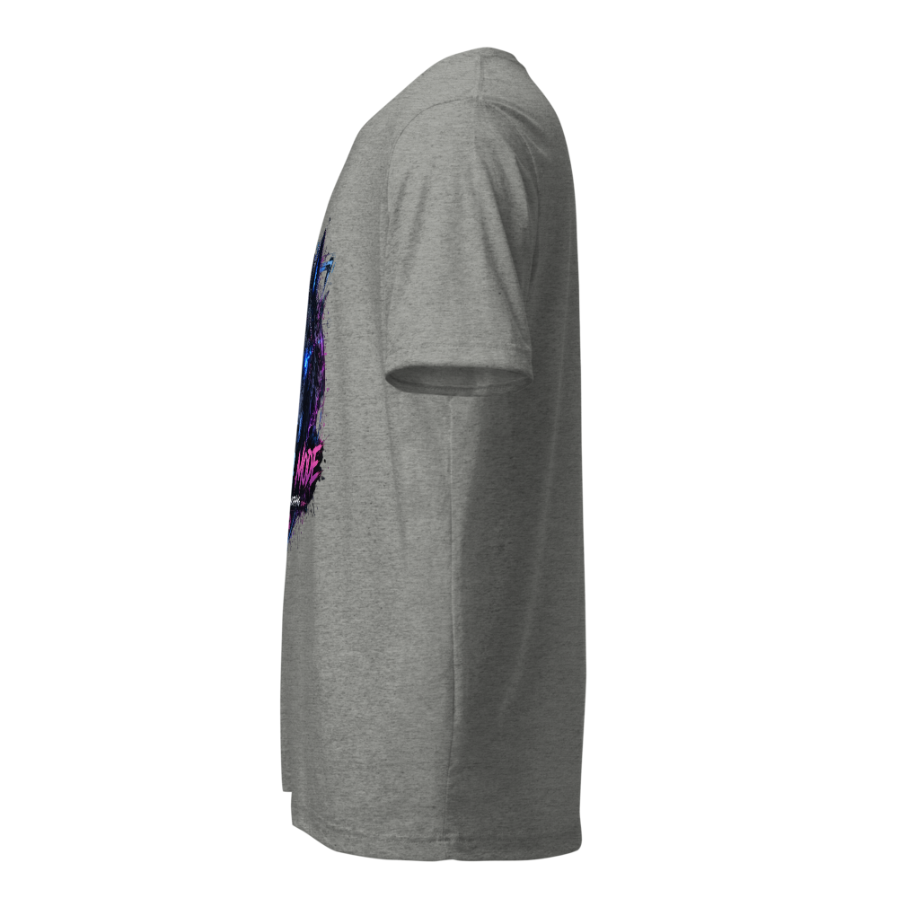 Cyber Wolf – Alpha Mode Unisex Tri-Blend T-Shirt thumbnail 2