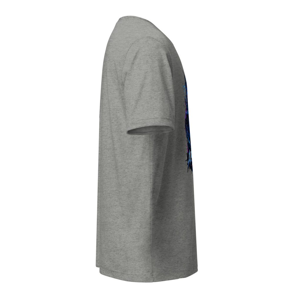 Cyber Wolf – Alpha Mode Unisex Tri-Blend T-Shirt thumbnail 3