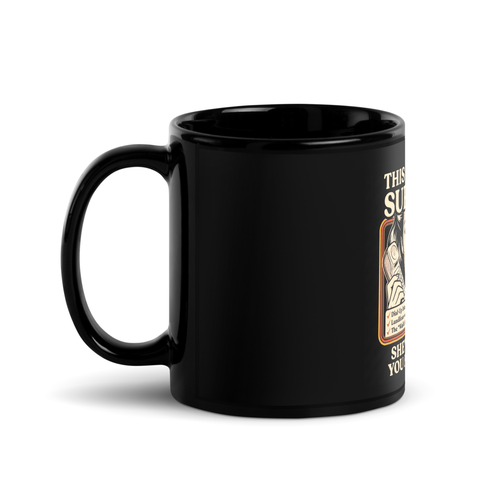 "This Gen X Mom . . . " Black Mug thumbnail 2