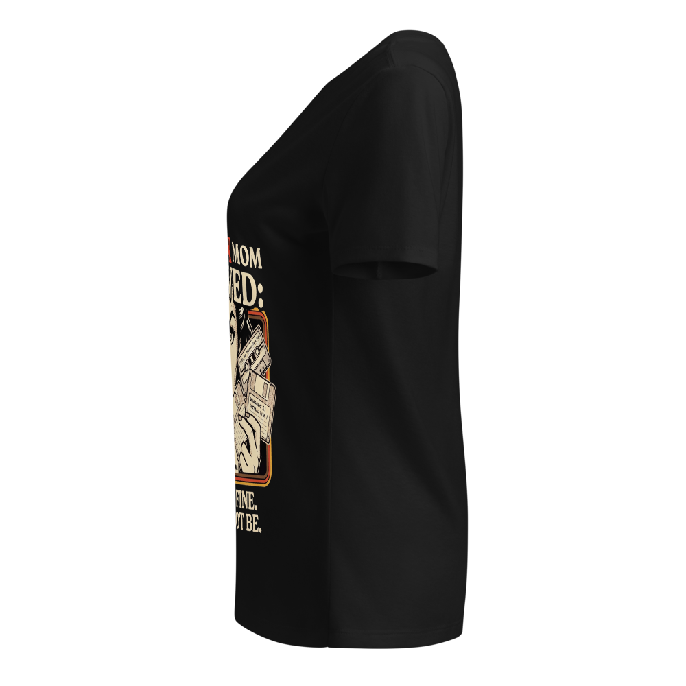 "This Gen X Mom Survived" Women's V-Neck Tee thumbnail 2