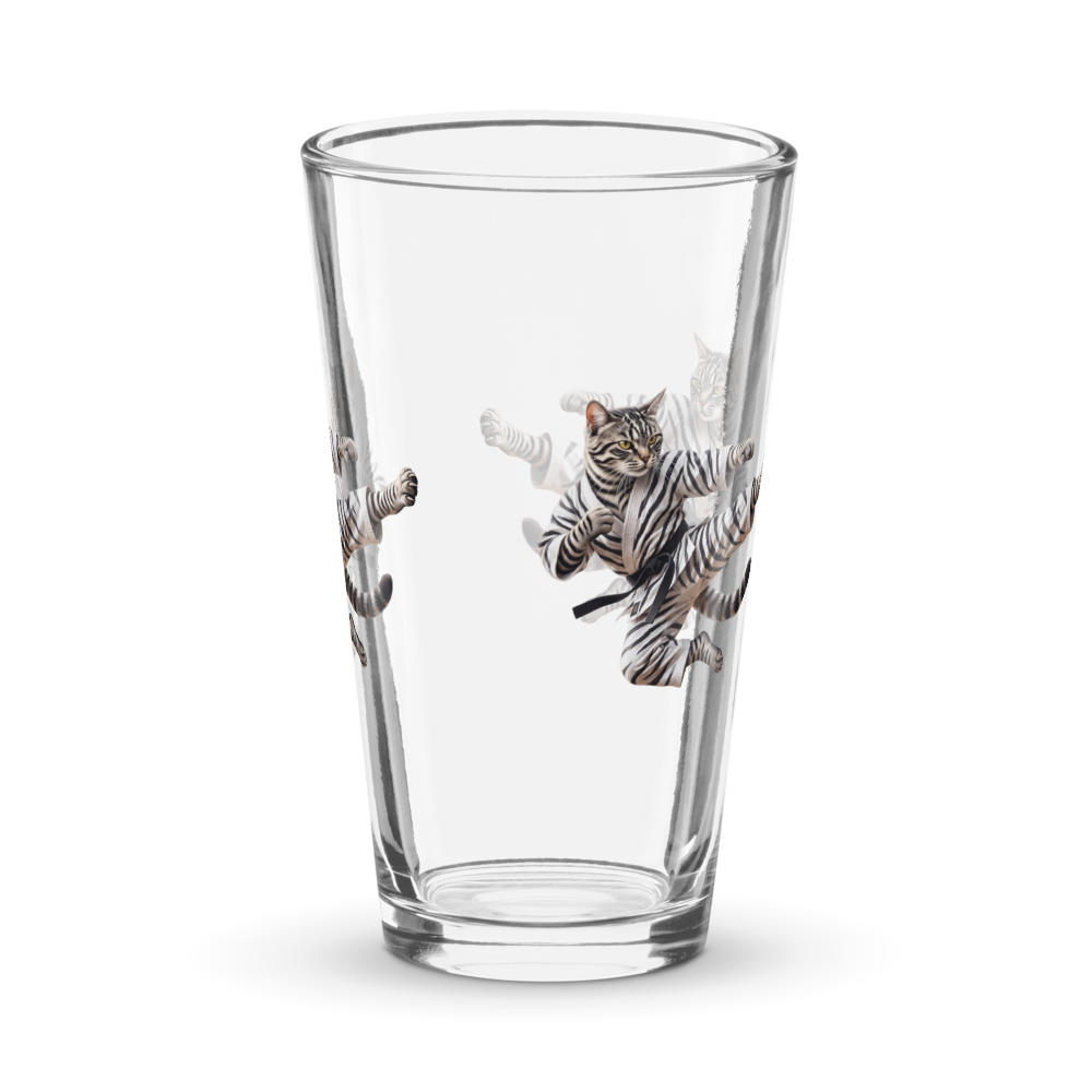 Kungfu Cat - ShakerPintGlass thumbnail 4