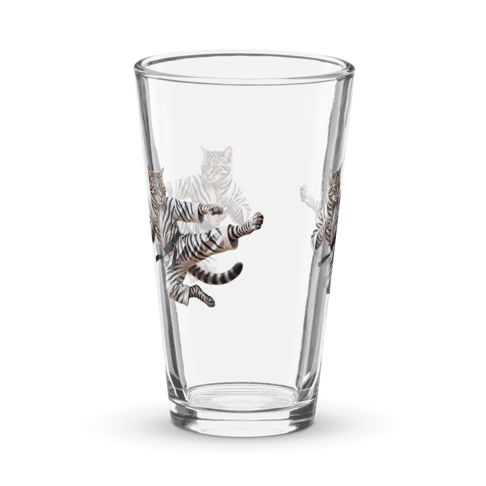 Kungfu Cat - ShakerPintGlass thumbnail 3