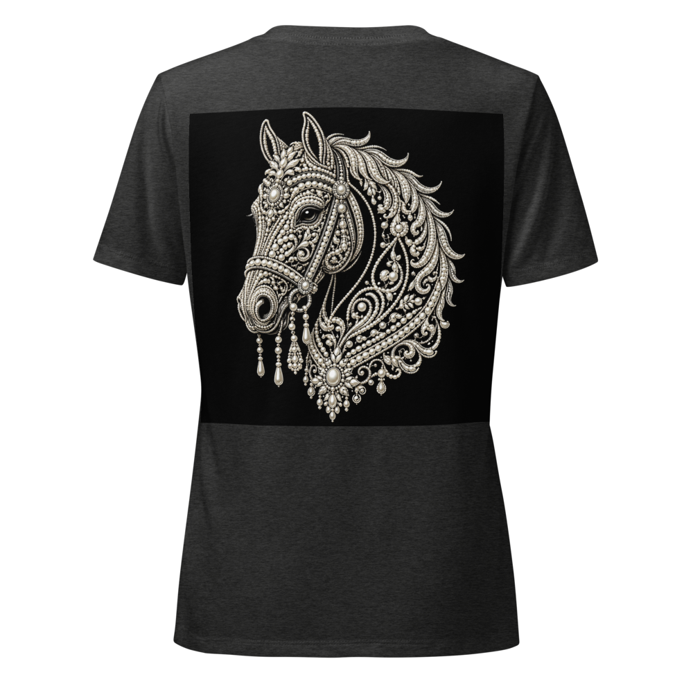 Premium Pearl Mosaic Horse Luxury Graphic TeeMajes thumbnail 4
