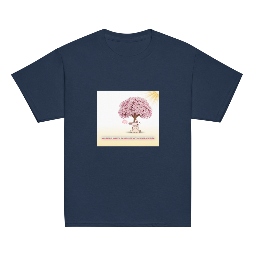 Cute Bunny & Blossom Tree Youth Classic Tee thumbnail 5