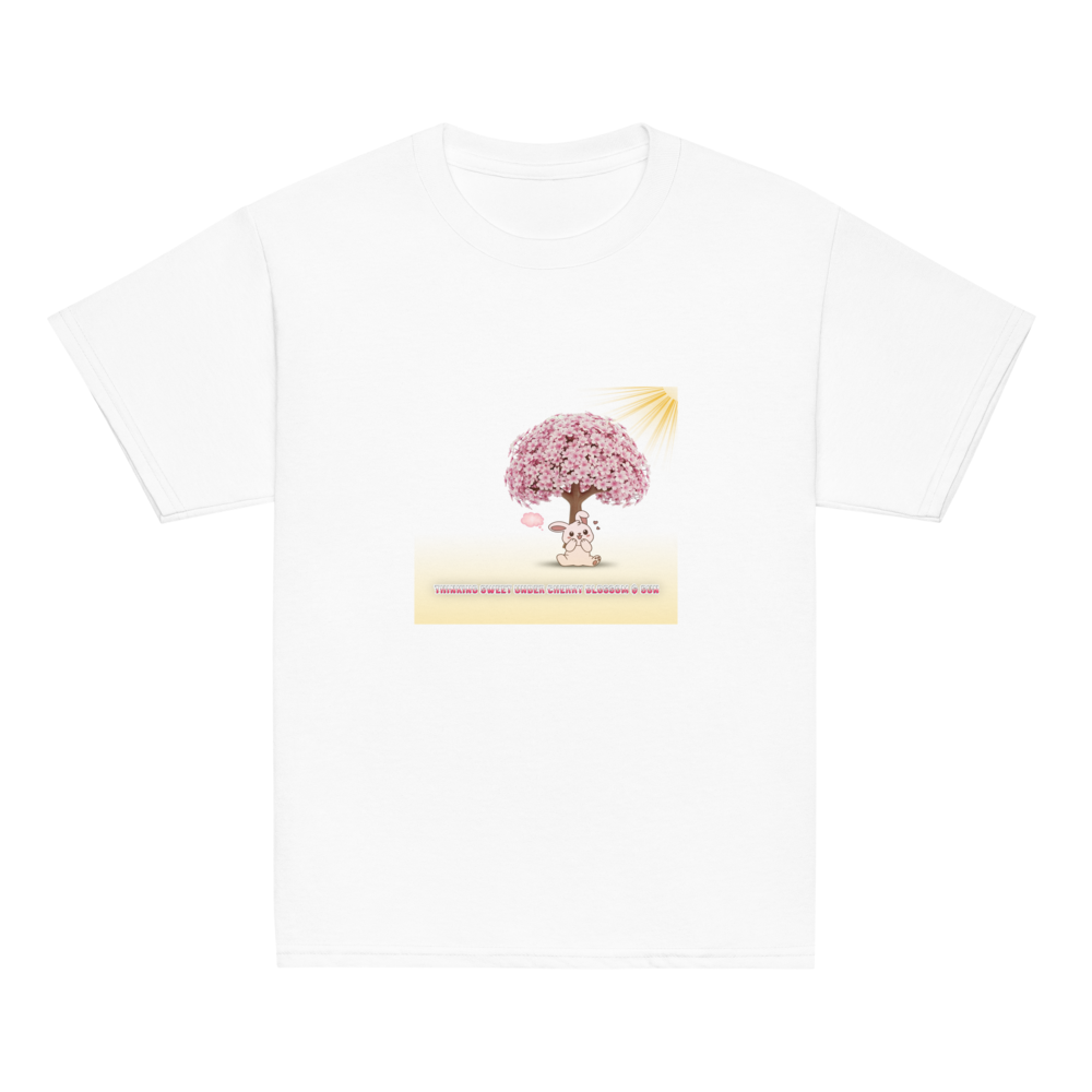 Cute Bunny & Blossom Tree Youth Classic Tee thumbnail 25