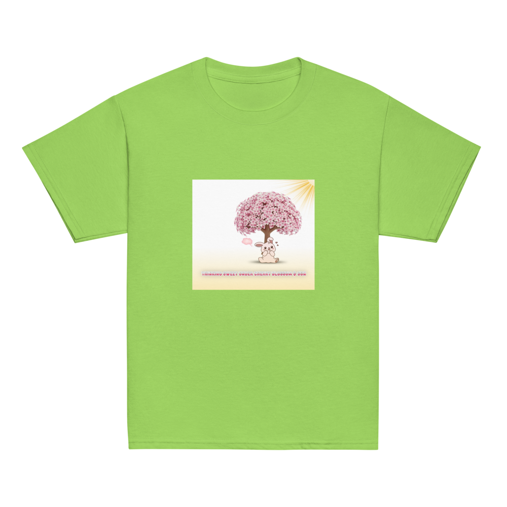 Cute Bunny & Blossom Tree Youth Classic Tee thumbnail 15