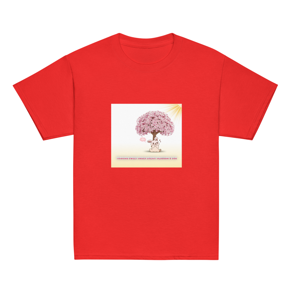Cute Bunny & Blossom Tree Youth Classic Tee thumbnail 7