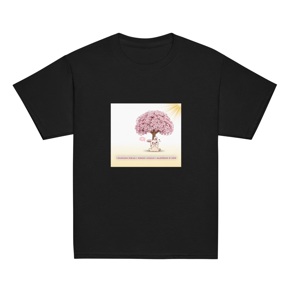 Cute Bunny & Blossom Tree Youth Classic Tee thumbnail 3