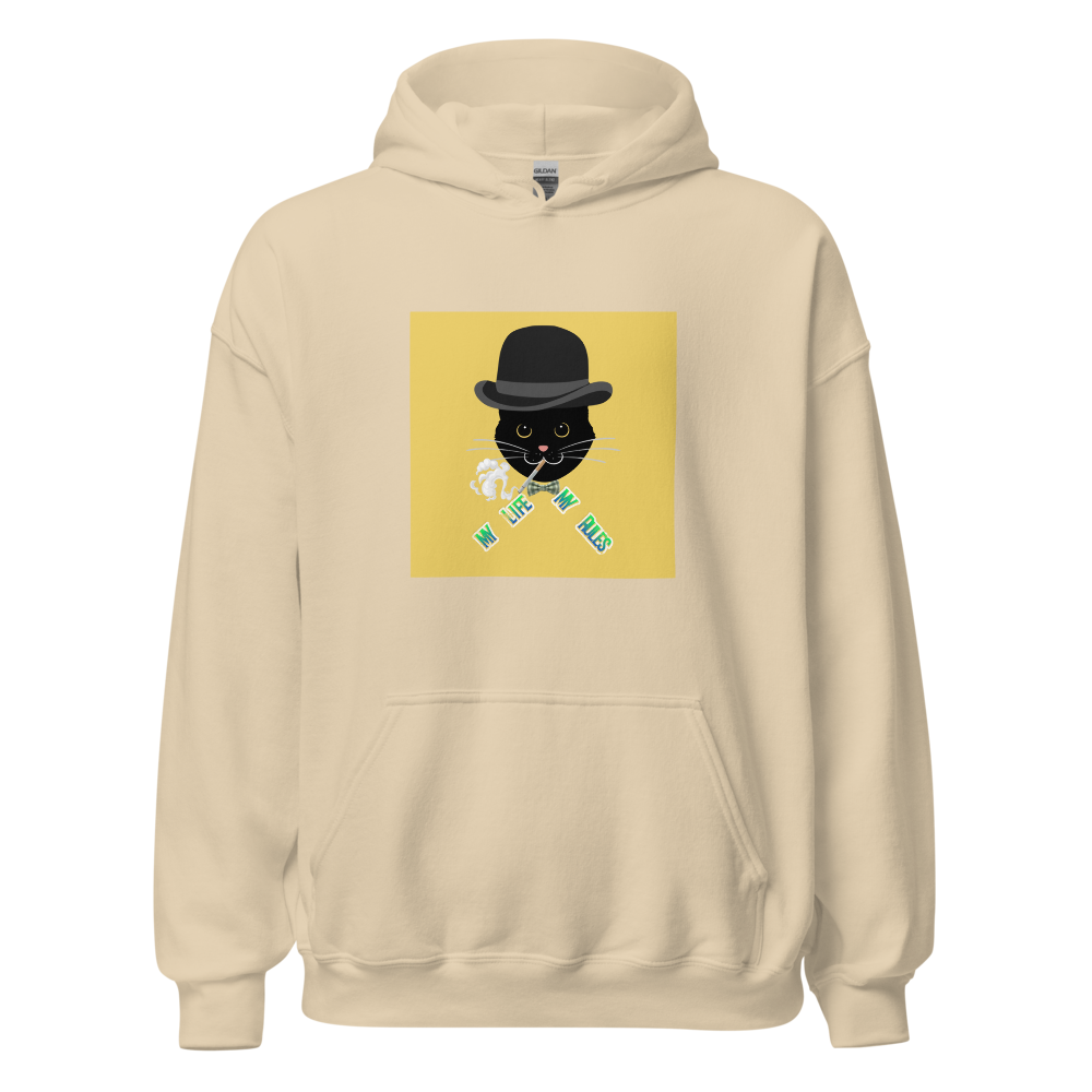My Life My Rules Cool Black Cat Hoodie thumbnail 73