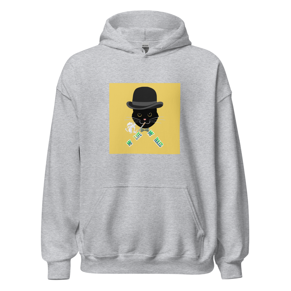 My Life My Rules Cool Black Cat Hoodie thumbnail 61