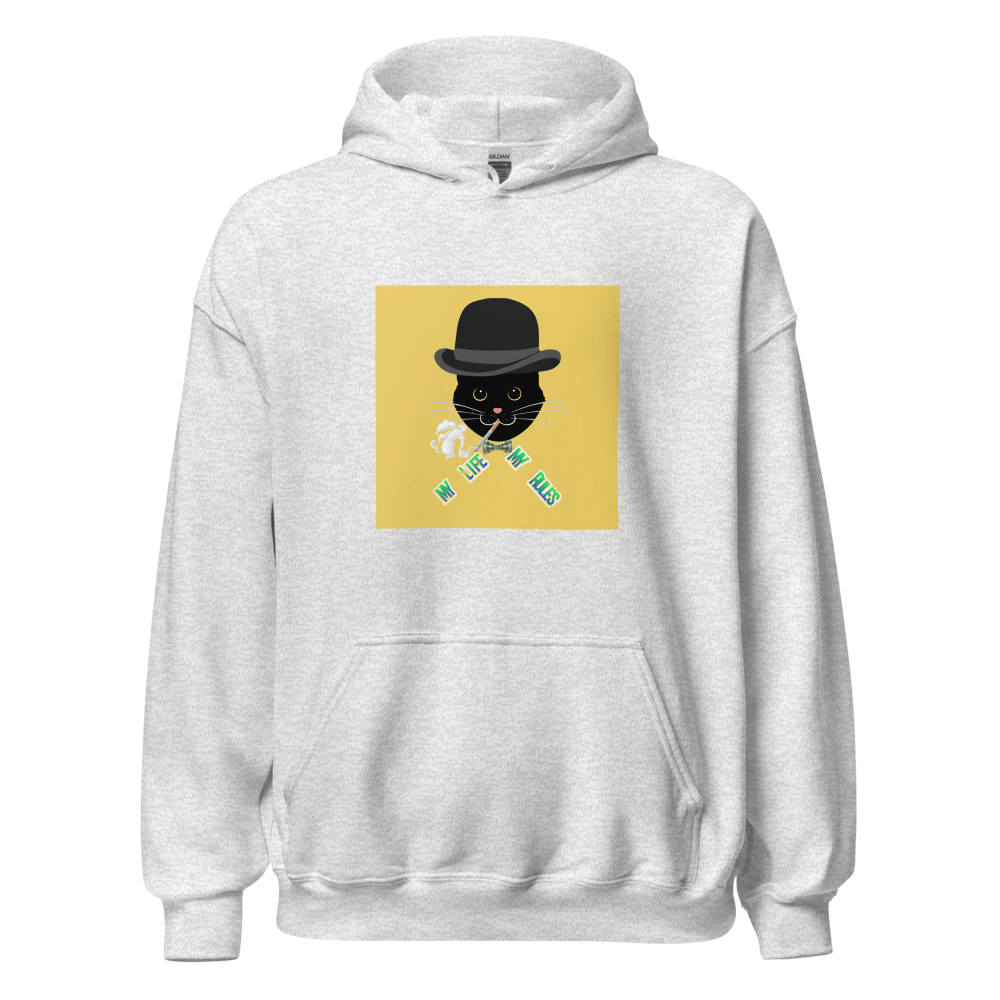 My Life My Rules Cool Black Cat Hoodie thumbnail 81