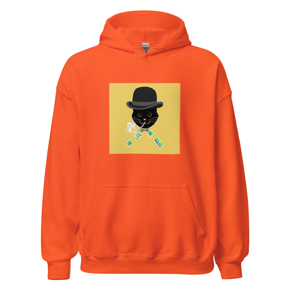 My Life My Rules Cool Black Cat Hoodie thumbnail 53