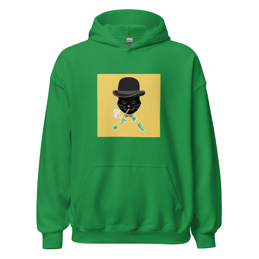My Life My Rules Cool Black Cat Hoodie thumbnail 49
