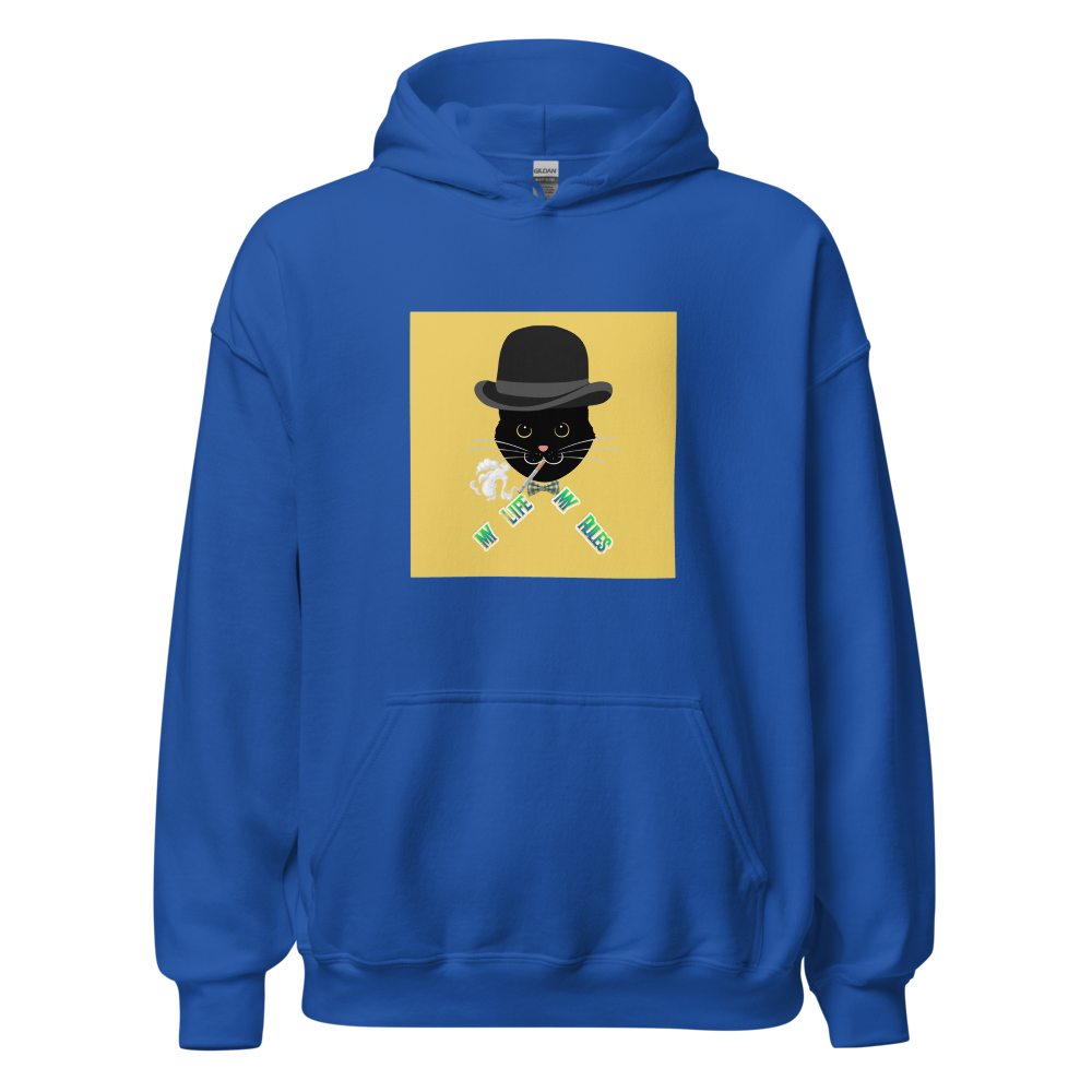 My Life My Rules Cool Black Cat Hoodie thumbnail 33