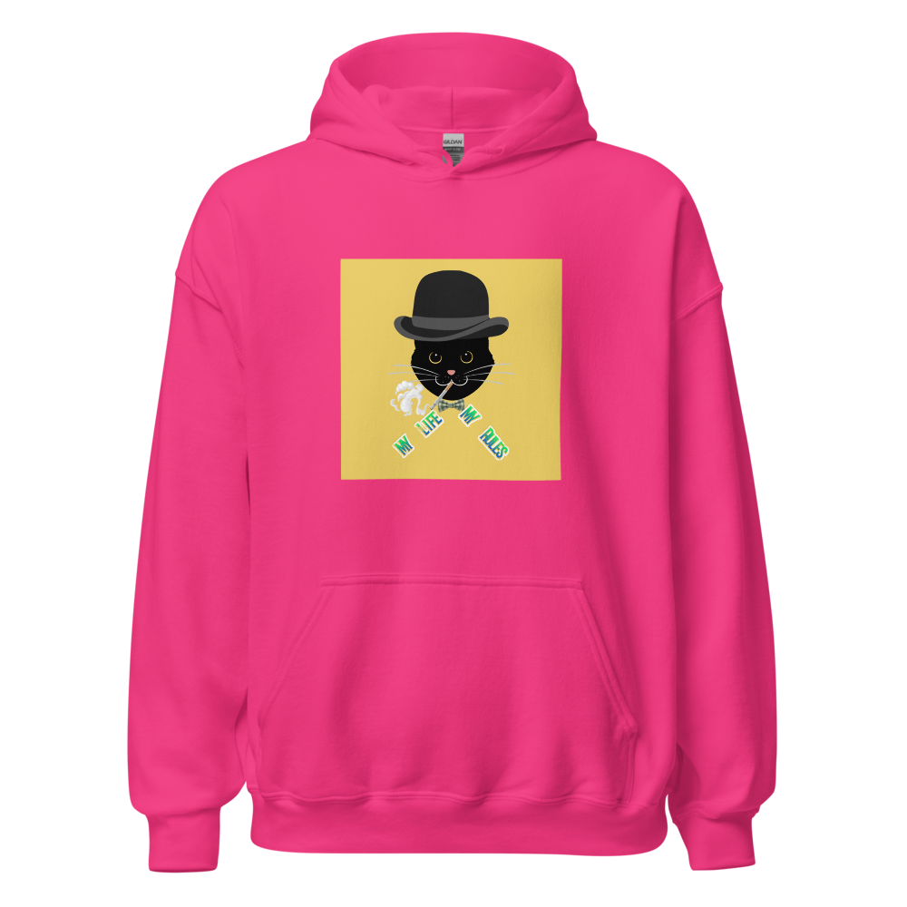 My Life My Rules Cool Black Cat Hoodie thumbnail 41