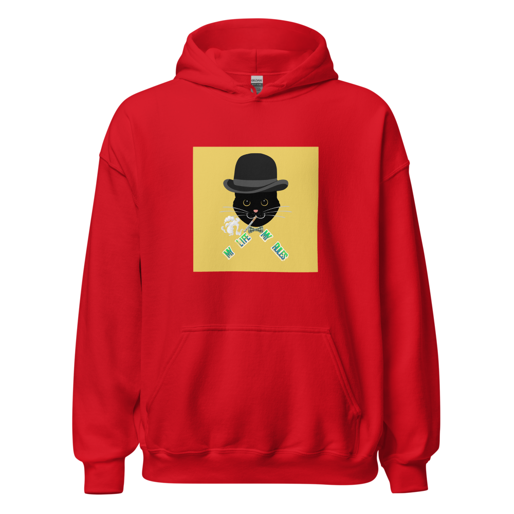 My Life My Rules Cool Black Cat Hoodie thumbnail 25
