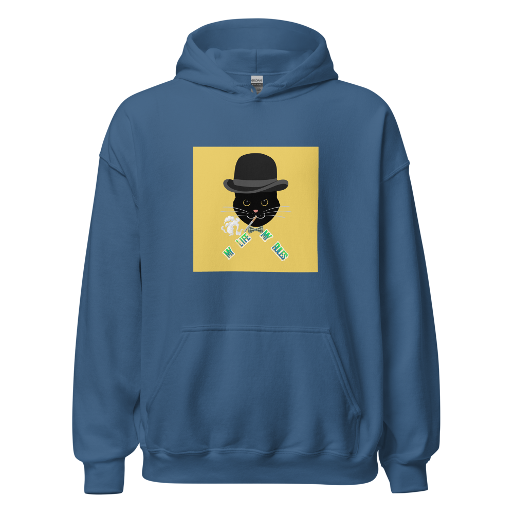 My Life My Rules Cool Black Cat Hoodie thumbnail 37