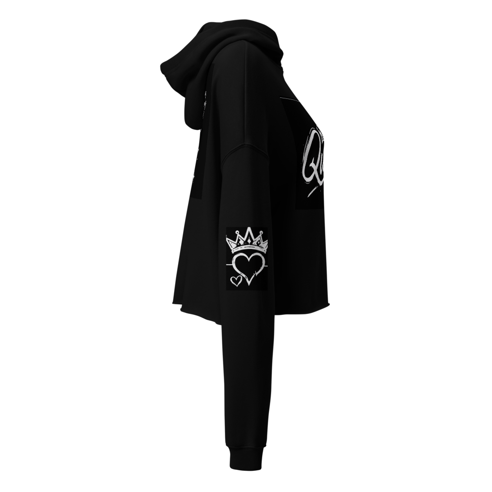 Queen Crown Hoodie – Black & White Street Style 👑 thumbnail 4