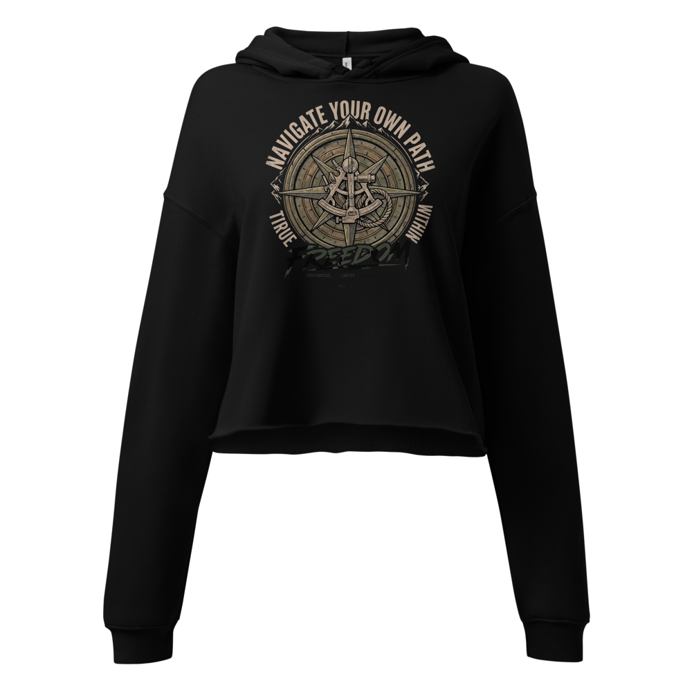 Navigate Your Own Path Cropped Hoodie