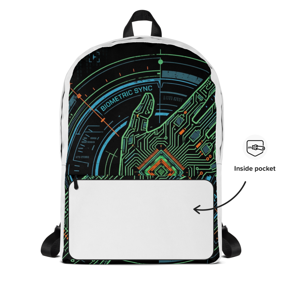 Robotic black backpack